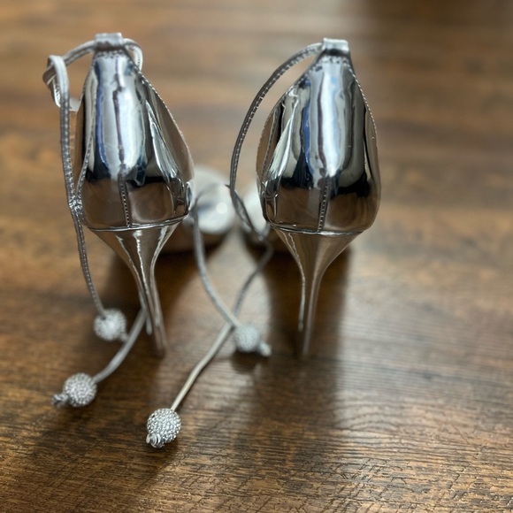 Express Clear Lace Up Heels - Picture 3 of 5